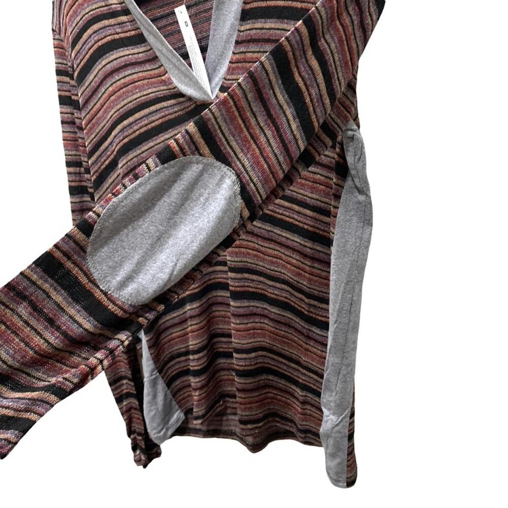 New LA Made  hoodie soft light weight‎ V neck patch sleeves size M - Picture 4 of 8